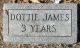Dorothy Evelyn 'Dottie' James headstone